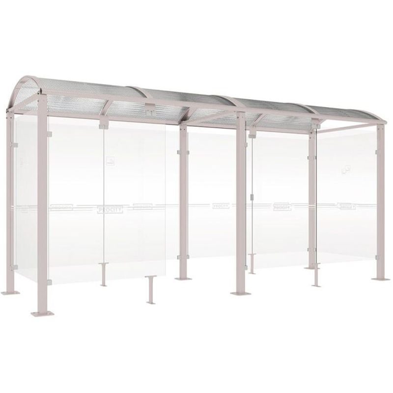 Abri fumeurs Voûte "M" Gris 5m  