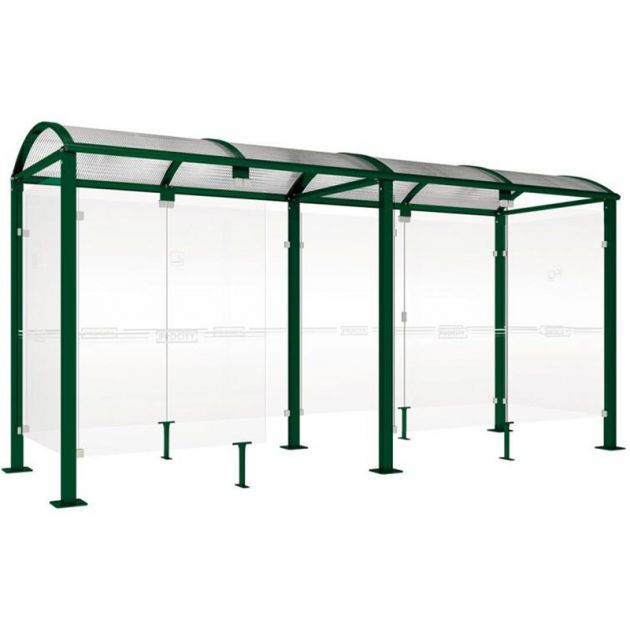 Abri fumeurs Voûte "M" Vert 5m