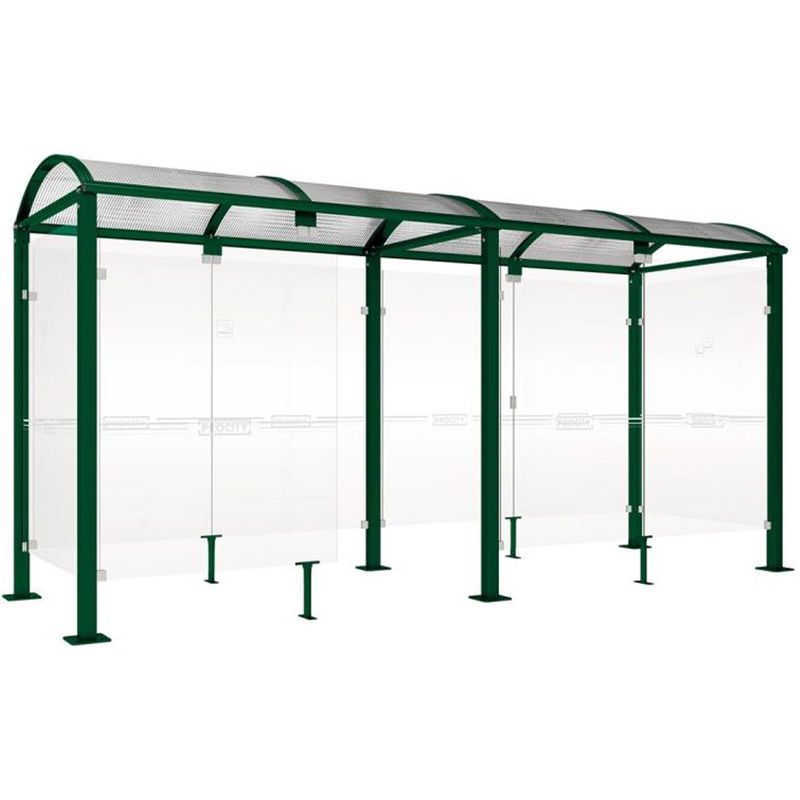 Abri fumeurs Voûte "M" Vert 5m