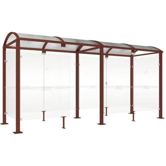 Abri fumeurs Voûte "M" Corten 5m