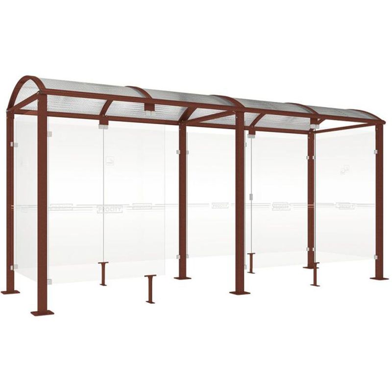 Abri fumeurs Voûte "M" Corten 5m