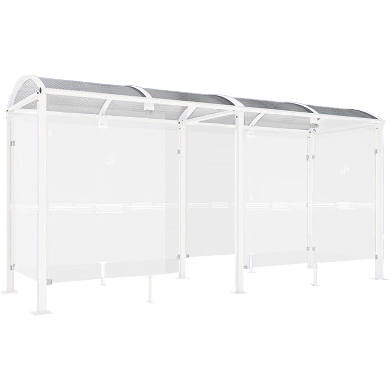 Abri fumeurs Voûte "M" Blanc 5m