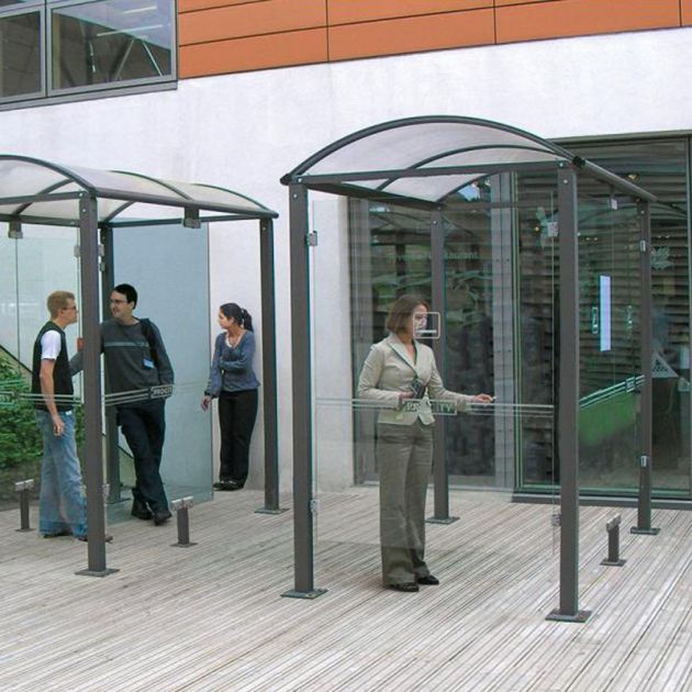 Abri fumeurs Voûte "M" Gris anthracite 2,5m