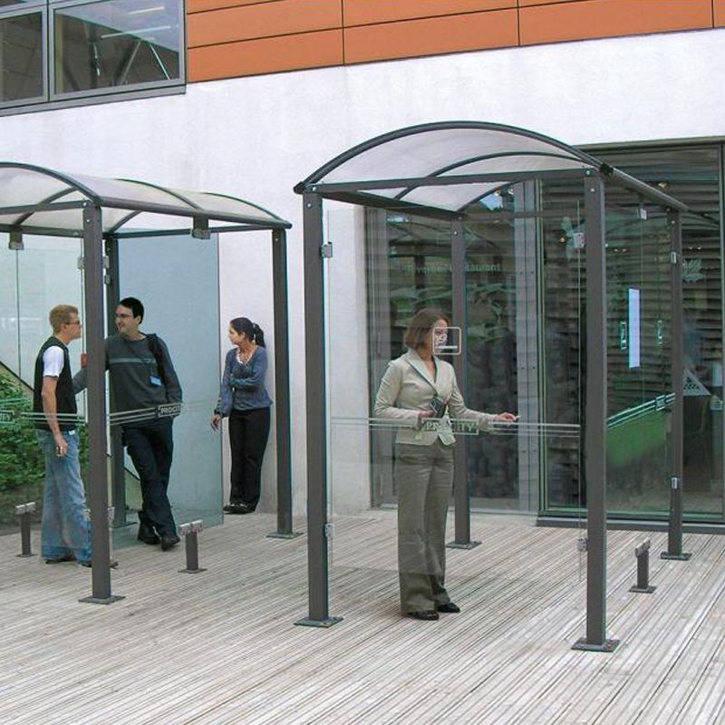 Abri fumeurs Voûte "M" Gris anthracite 2,5m