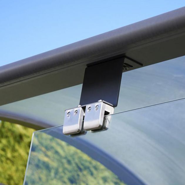 Abri fumeurs Voûte "M" Gris anthracite 2,5m