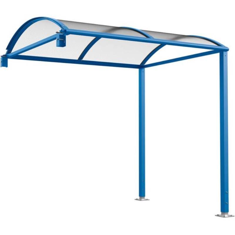 Extension abri velo 6 places en dôme bleu