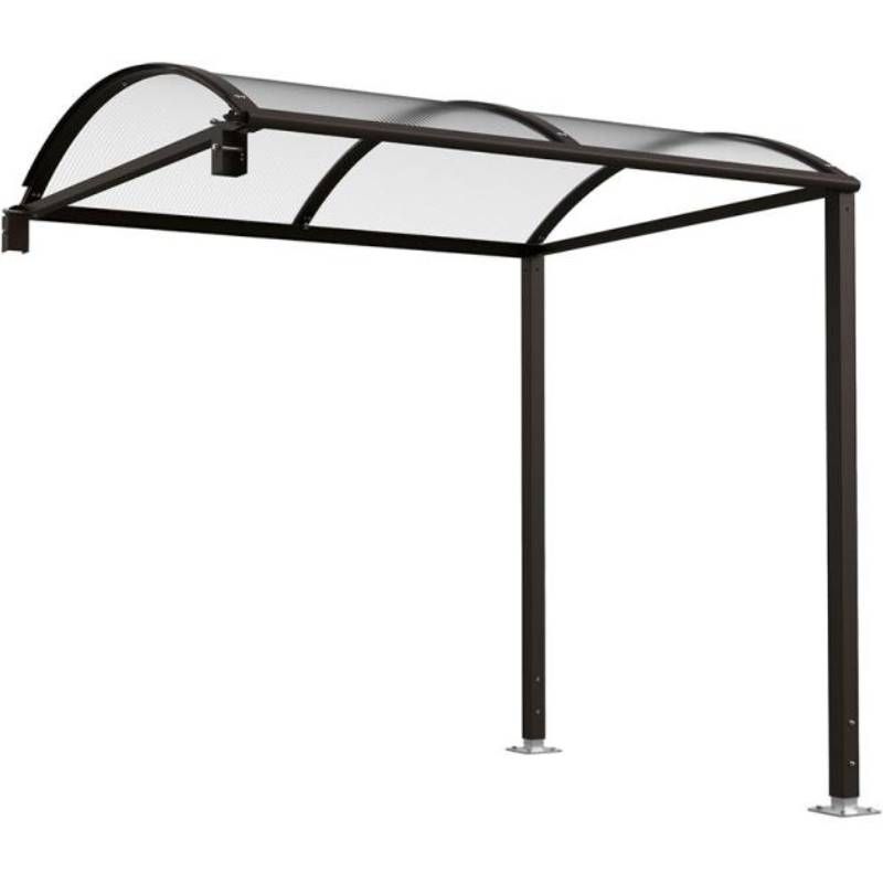 Extension abri velo 6 places en dôme noir