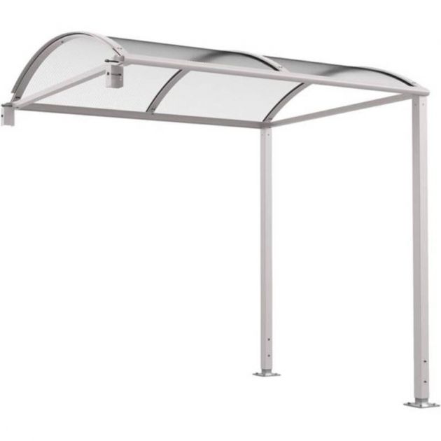 Extension abri velo 6 places en dôme gris