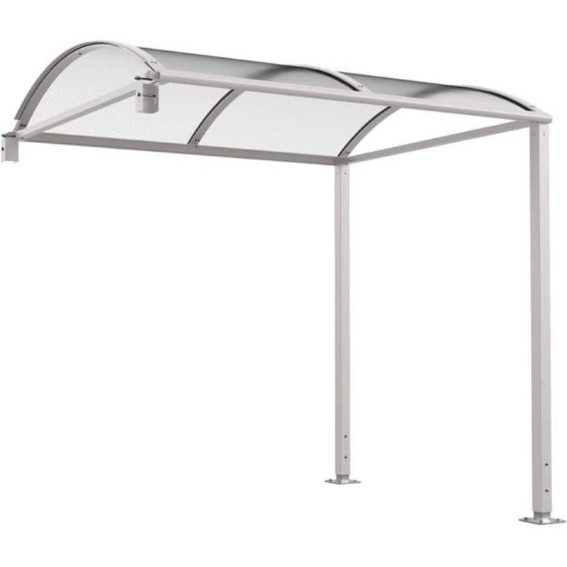 Extension abri velo 6 places en dôme gris