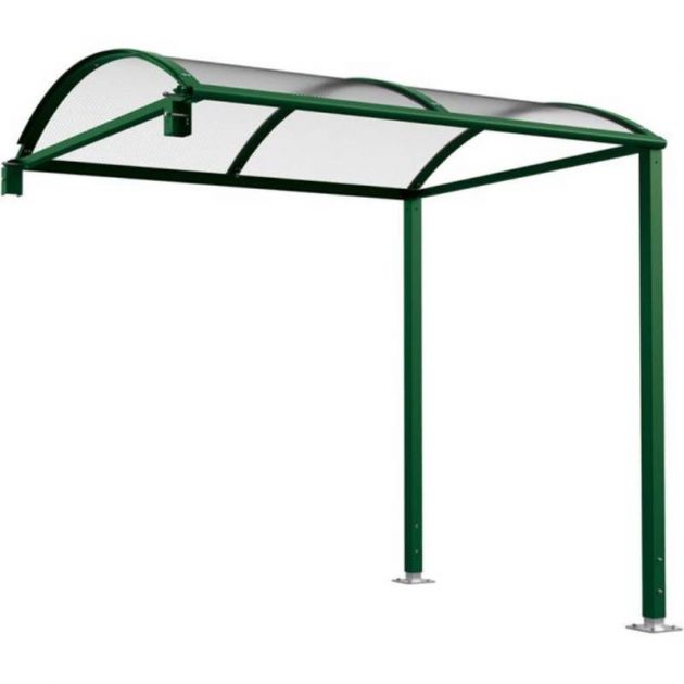 Extension abri velo 6 places en dôme vert