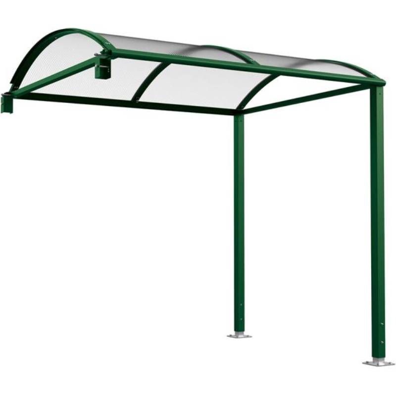Extension abri velo 6 places en dôme vert