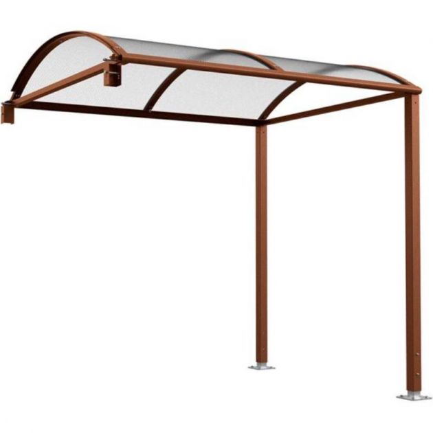 Extension abri velo 6 places en dôme corten