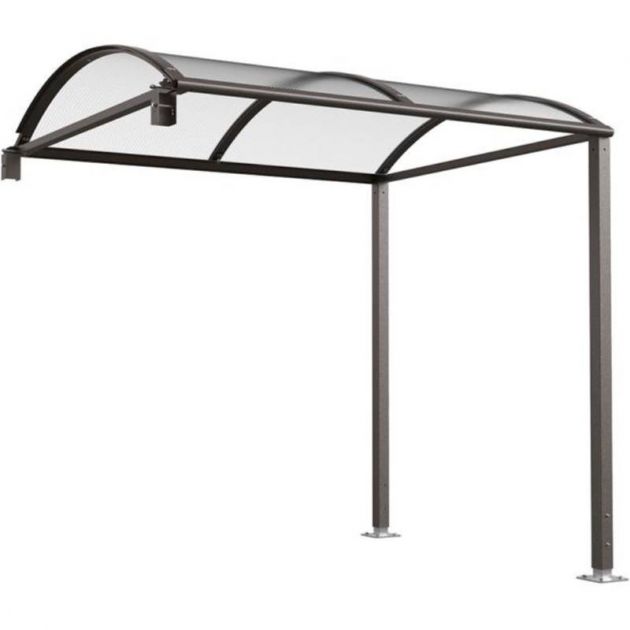 Extension abri velo 6 places en dôme gris anthracite