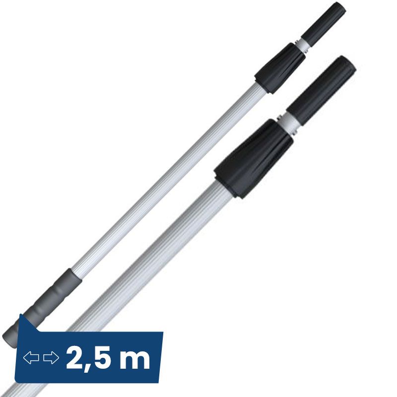 Perche téléscopique aluminium avec embout conique Pulex 2,5m
