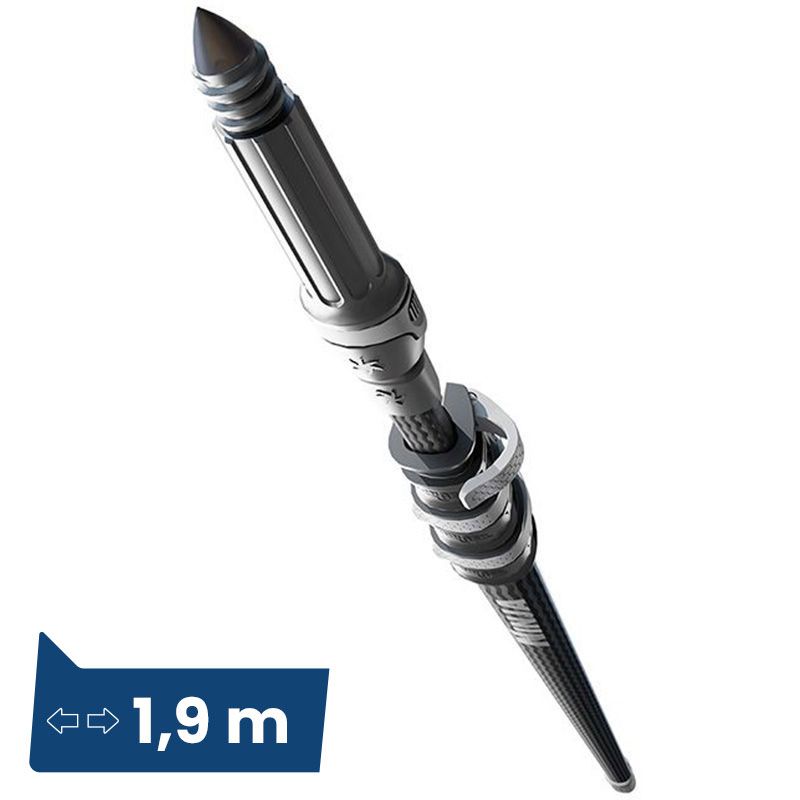 Perche télescopique laveur de vitres en carbone Ninja 1,9m