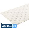 Bande podotactile extérieure, résine méthacrylate et granulats 40×60cm Adhésive x 5 blanc
