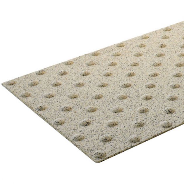 Bande podotactile extérieure, résine méthacrylate et granulats. 40×60cm A coller x 4 beige