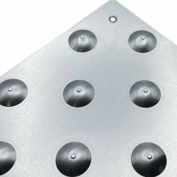 Bande d'Aide à l'Orientation Pré-percée à clou 41 x 60 cm en inox x 4