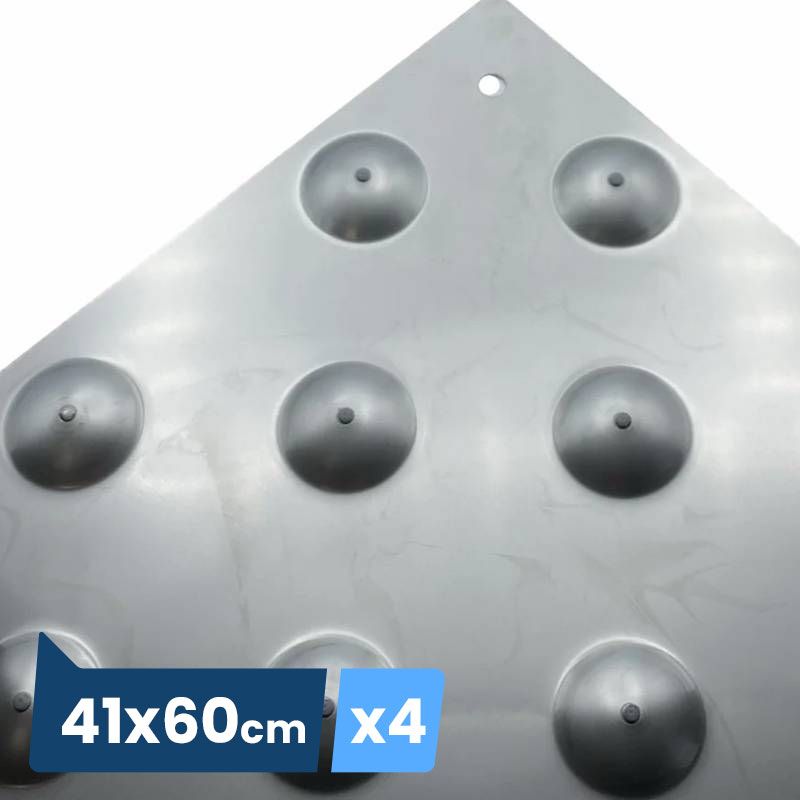 Bande d'Aide à l'Orientation Pré-percée à clou 41 x 60 cm en aluminium x4