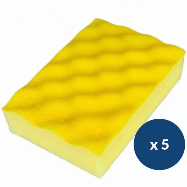 Éponge double face à récurer HACCP - lot de 5