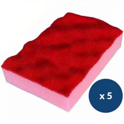 Éponge double face à récurer HACCP - lot de 5