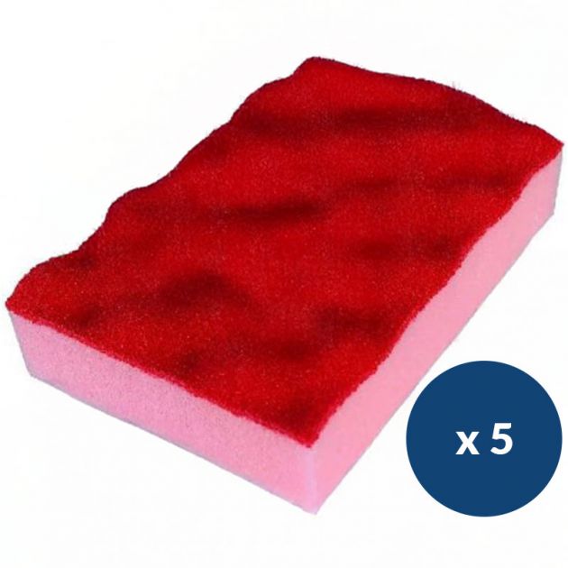 Éponge double face à récurer HACCP - lot de 5