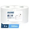 Papier toilette double épaisseur Ecolabel 6 bobines 360m Maxi Jumbo blanc
