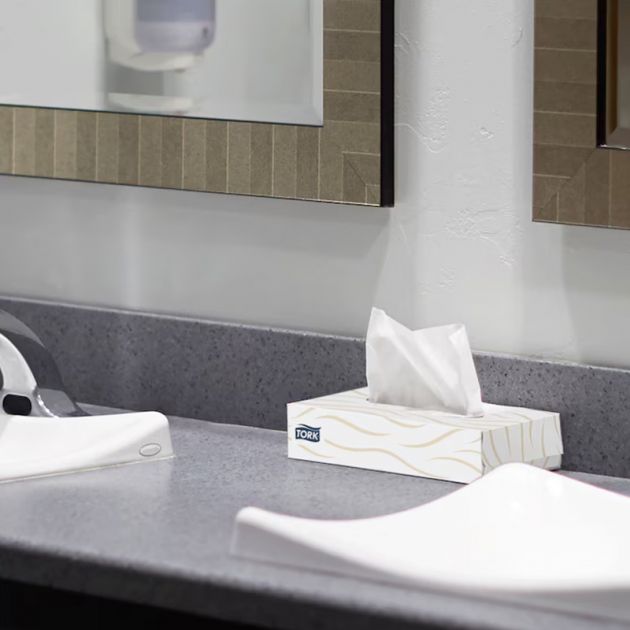 Boite de 100 mouchoirs papier Tork Premium ambiance