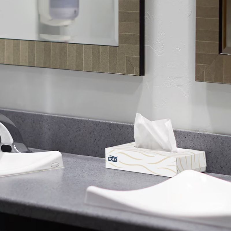 Boite de 100 mouchoirs papier Tork Premium ambiance