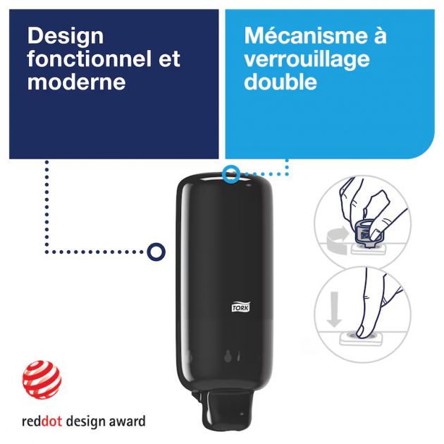 Distributeur savon mousse torknoir 1l elevations4