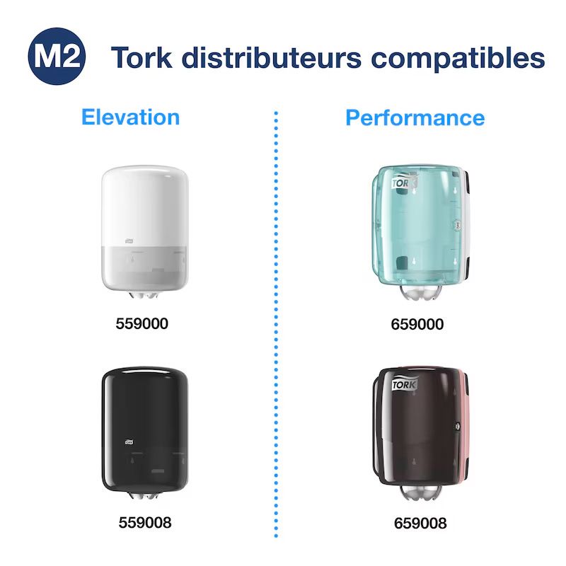 Essuie mains bobine​ dévidage central recyclé Tork M2