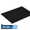 Bande podotactile extérieur à coller en résine noir 40x82