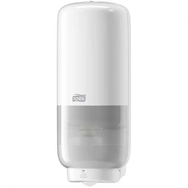 Distributeur savon mousse sensor s4 blanc coté