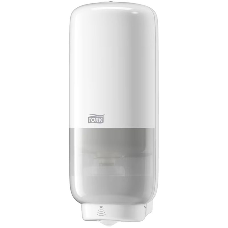 Distributeur savon mousse sensor s4 blanc coté