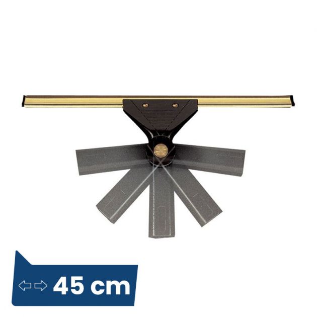 Raclette vitre articulée complète en plastique et laiton 45cm Raclette vitre articulée complète en plastique et laiton 45cm