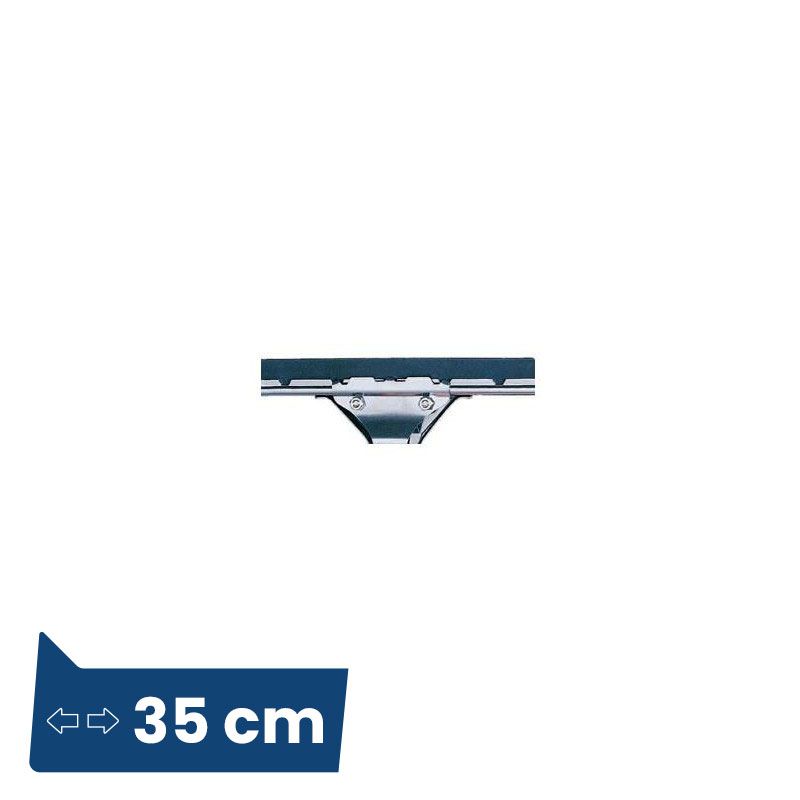 Barrette vitre avec caoutchouc pour raclette en acier inoxydable