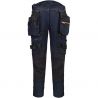 Pantalon à poche de holster DX4détachable pour femmes bleu marine