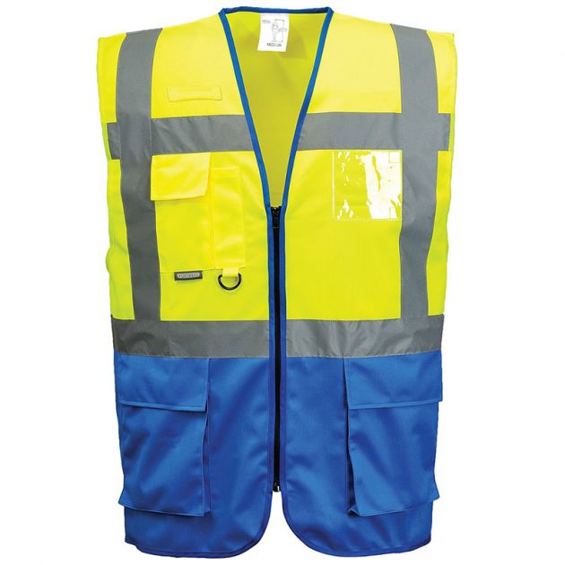 Gilet Executive Warsaw jaune bleu