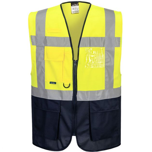 Gilet Executive Warsaw jaune bleu marine