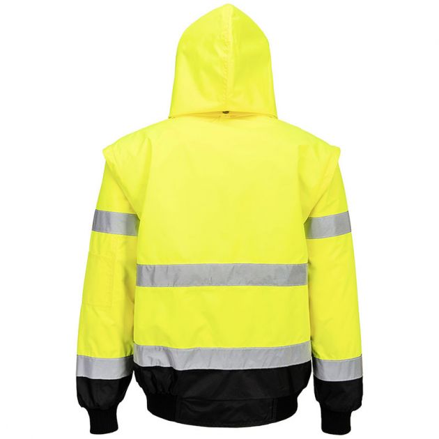 Blouson Bomber3-en-1 Haute Visibilité Bicolore jaune noir
