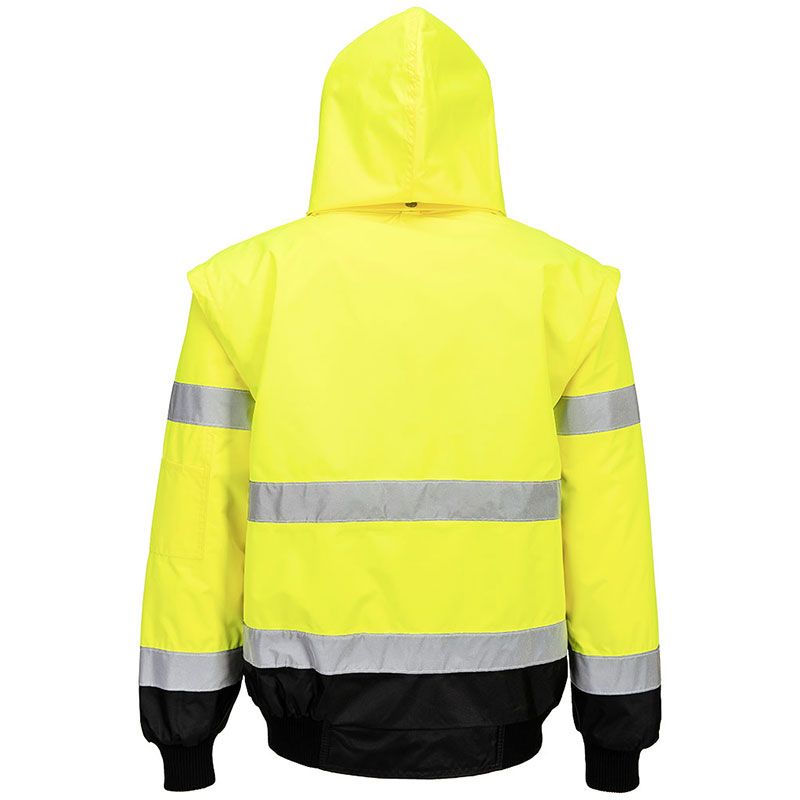 Blouson Bomber3-en-1 Haute Visibilité Bicolore jaune noir