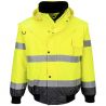 Blouson Bomber3-en-1 Haute Visibilité Bicolore jaune gris