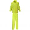 Ensemble de pluie professionnel jaune