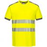 T-Shirt de travail jaune haute visibilité PW3 gris