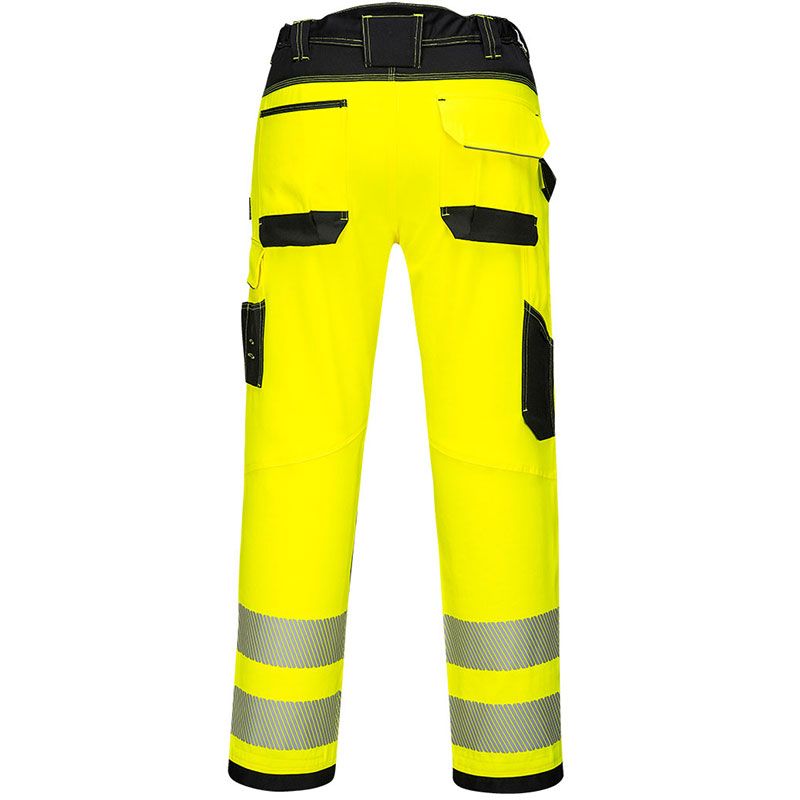 Pantalon de travail jaune haute visibilité PW3 noir