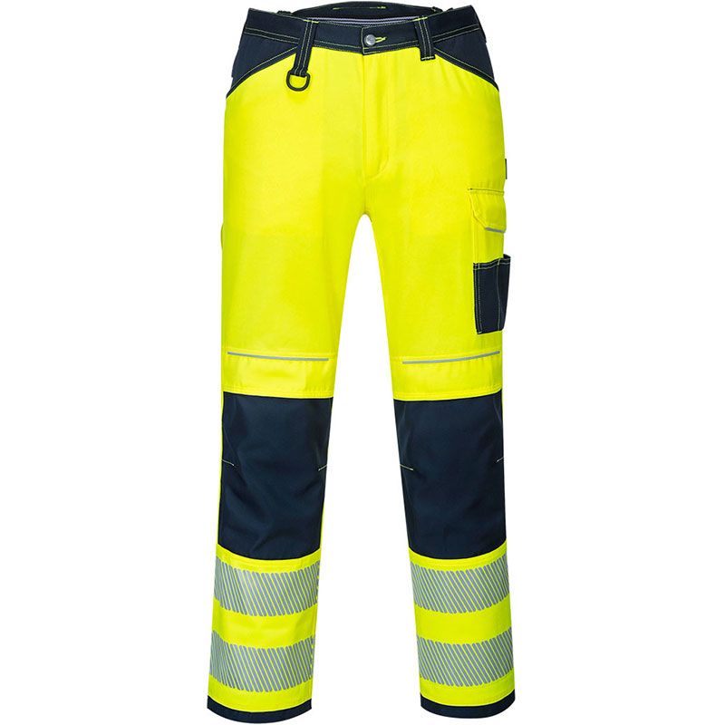 Pantalon de travail jaune haute visibilité PW3 bleu marine