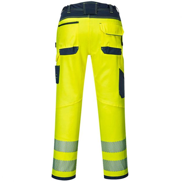 Pantalon de travail jaune haute visibilité PW3 bleu marine