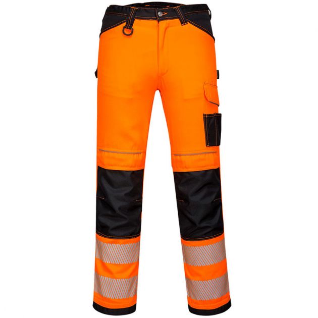 Pantalon de travail orange haute visibilité PW3 noir