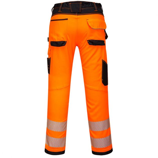 Pantalon de travail orange haute visibilité PW3 noir