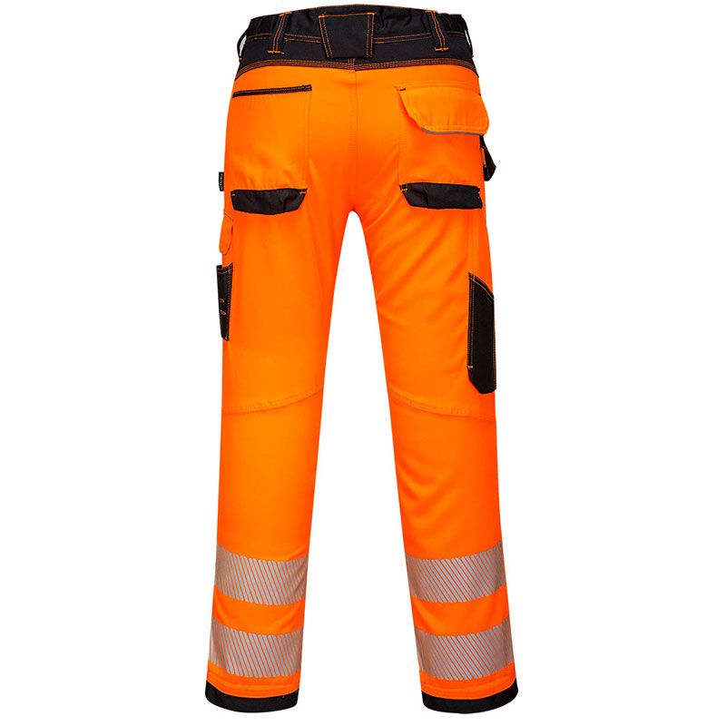 Pantalon de travail orange haute visibilité PW3 noir